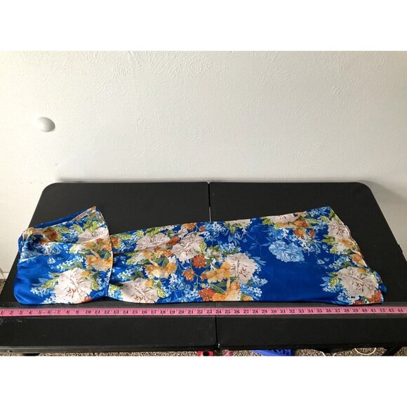 Zara Dress Women S Floral Blooms Off the Shoulder Side Slit Midi Travel Summer - Picture 14 of 15